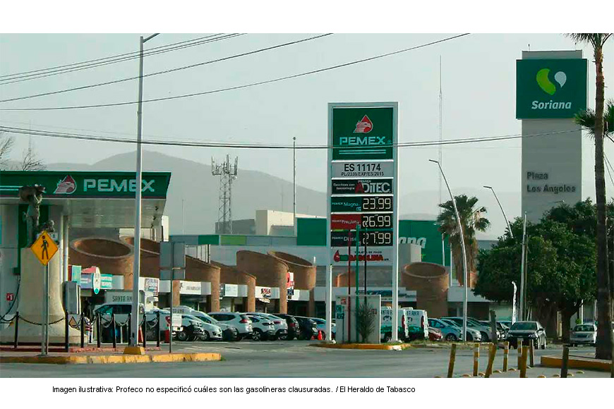Clausura Profeco y ASEA cuatro gasolineras en Tabasco